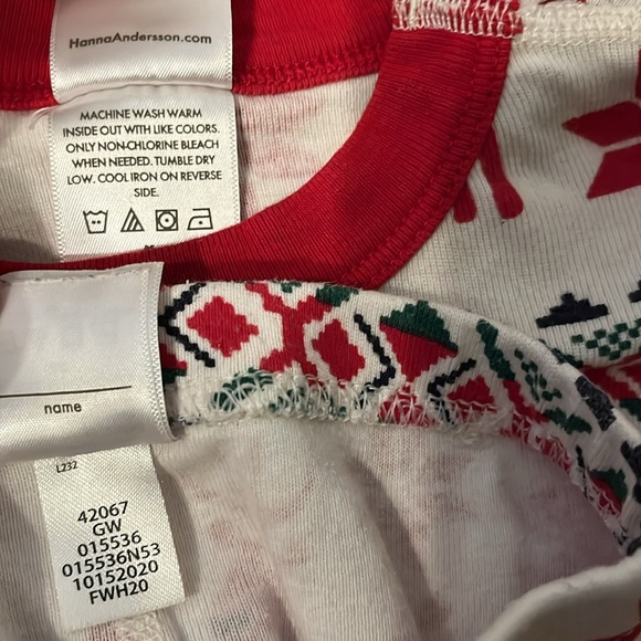 Hanna Andersson Holiday Red Fair Isle Pajamas Set - Picture 13 of 13